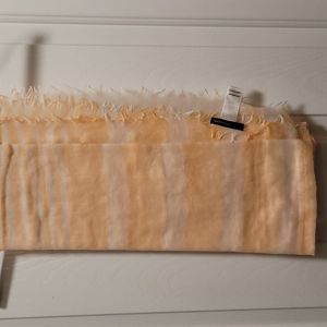 Maurices Orange & White Striped Scarf